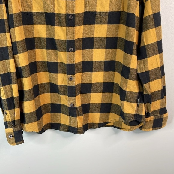 Wind River Mens Buffalo Plaid Shirt Yellow Black Button Down Long Sleeve Size L - Picture 5 of 14